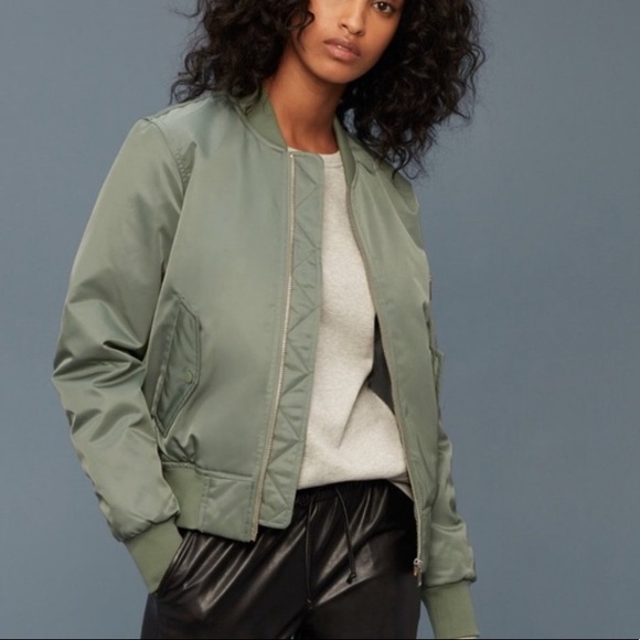 Wilfred Jackets & Blazers - Aritzia Wilfred Free sage green bomber jacket